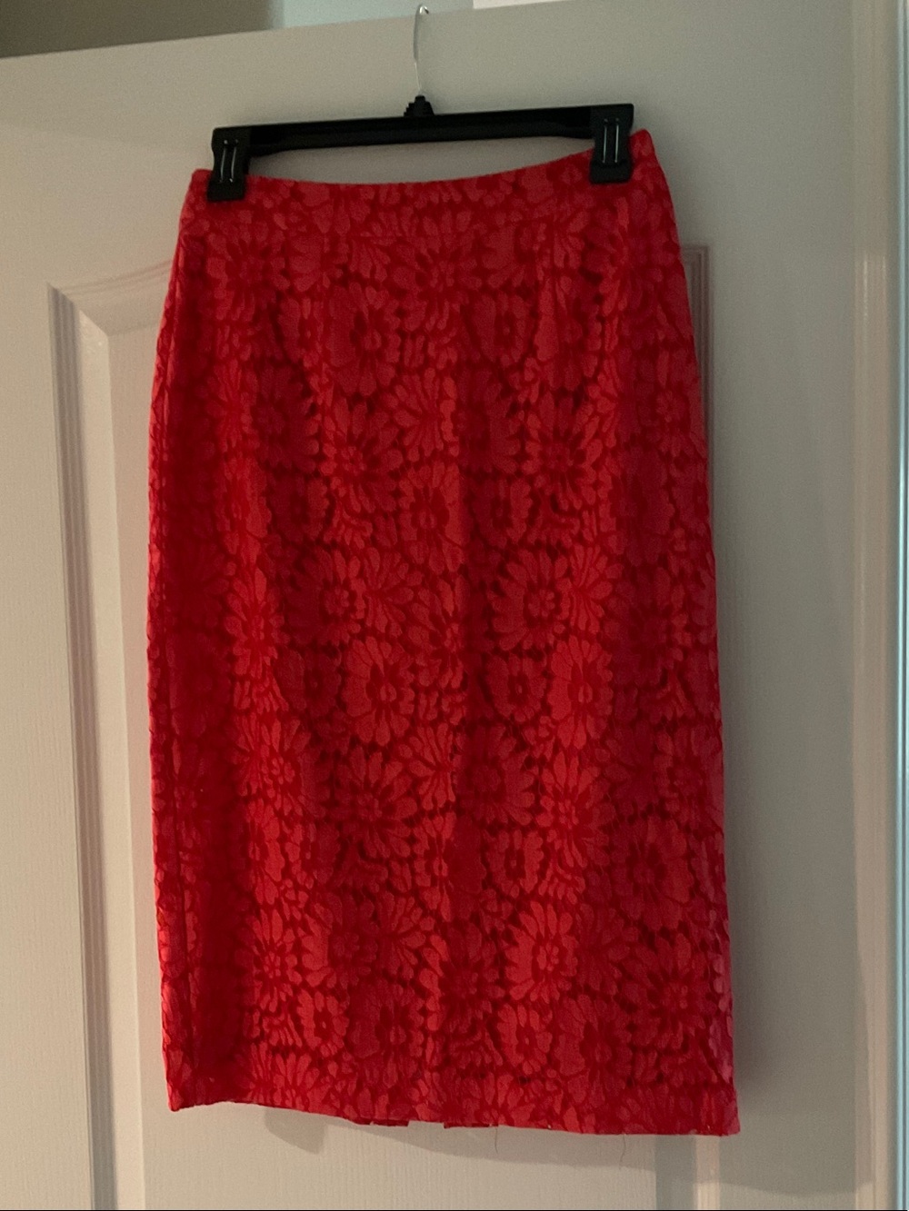 Halogen orange Floral Lace Pencil Skirt fully lined